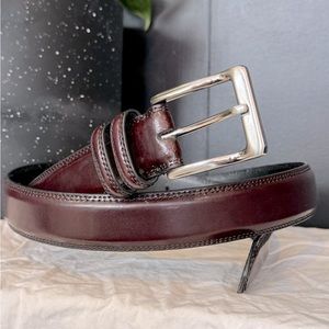 No brand genuine leather ox blood belt 40”